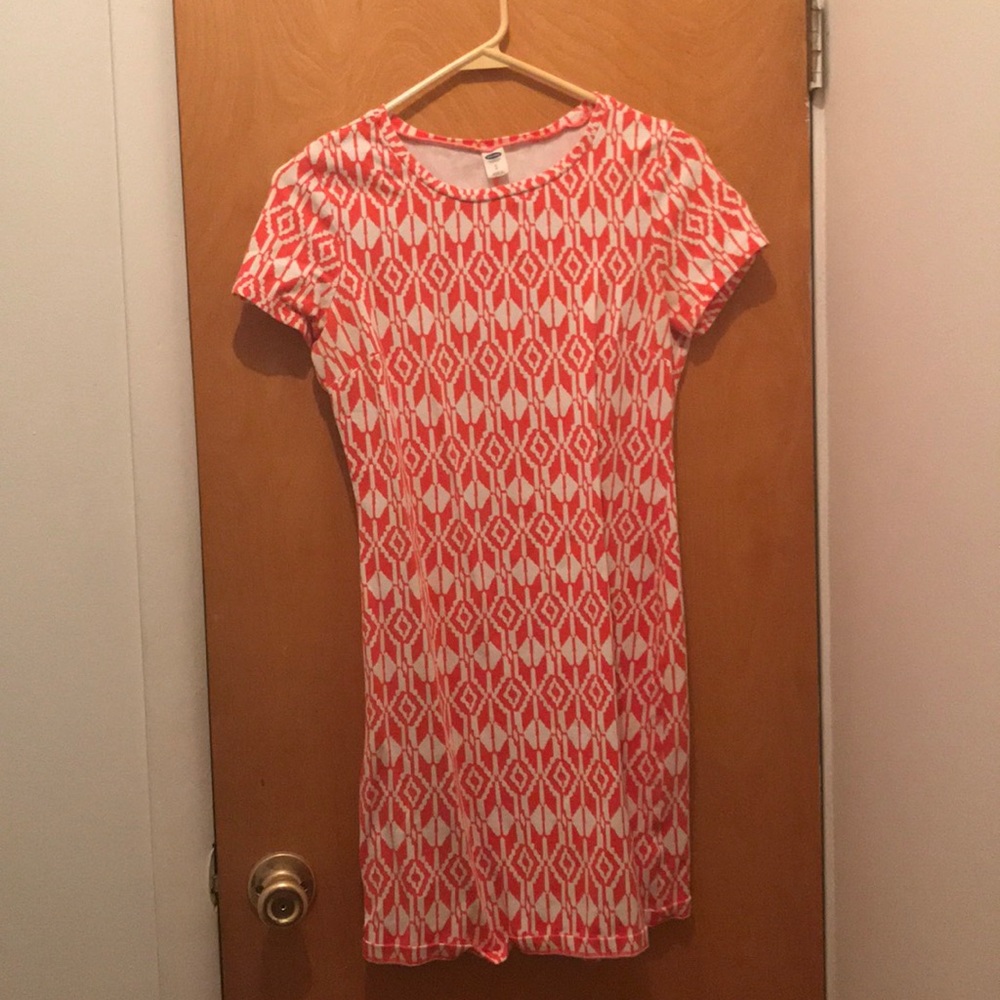 Orange and white Old Navy Dress size small